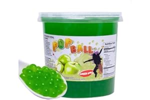Damsouq® Pinshan Pop Balls (Bubble Tea Balls) - Apfel geschmack – 950 Gramm – Machen Sie Ihr eigenes Bubble Tea-Getränk! (Boba-Getränk)