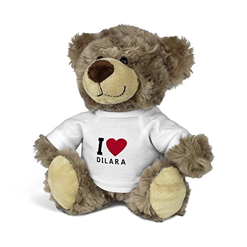 printplanet® Teddybär mit Namen Dilara - Kuscheltier Teddy mit Design I Love