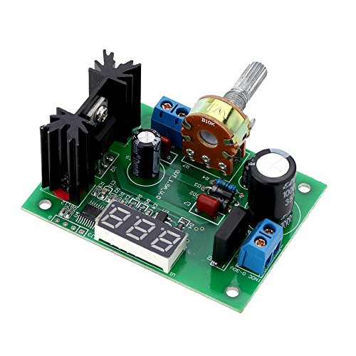 KKmoon LM317 AC / DC Einstellbarer Spannungsregler Reduzierring Spannungsversorgungsmodul mit LED Anzeige - 4
