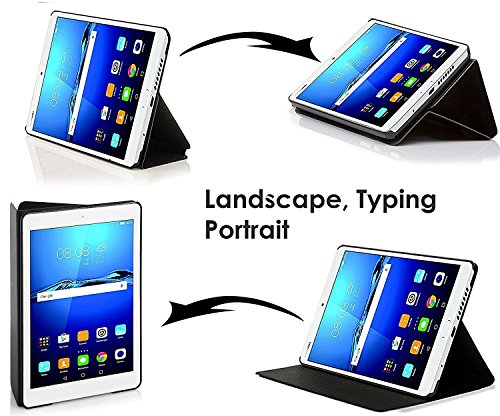 Forefront Cases® Huawei MediaPad M3 8.4 Leder Hülle Schutzhülle Tasche Smart Case Cover Stand – Rundum-Geräteschutz und intelligente Auto Schlaf / Wach Funktion - 2