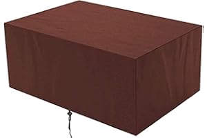 DKLE 115x115x70cm Housse De Protection Imperméable pour Meubles De Jardin, Housse De Table Exterieur Rectangulaire, Housse Salon De Jardin Carré, Bâche De Protection pour Mobilier