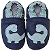 Carozoo Dinosaur Blue Soft Sole Leather Baby/Toddler/Kids Shoes 6-12M