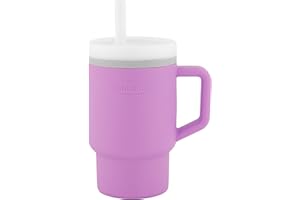 INFANTINO Ma Première Tasse – Adorable Tasse 255ml avec Paille Antifuite et Poignée Adaptée aux Tout-Petits, Favorise l'Hydratation, Facile à Nettoyer, Lilac