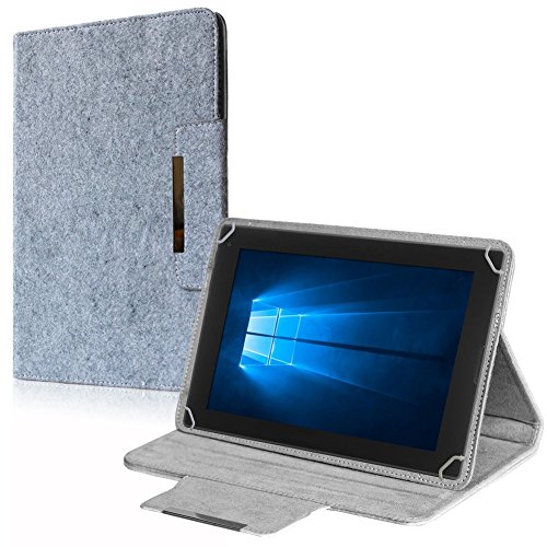 examen Original UC Express® Etui rigide feutre pour votre CHUWI hibook Pro 10.1 Tablette en simili cuir avec étui de protection écologique feutre design Fonction support pratique Associe Protection et design Stand étui de protection Case