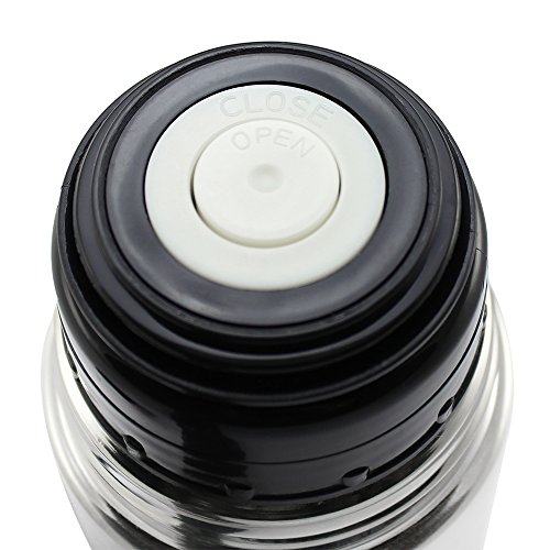 COM-FOUR® Isolierflasche 0,75l aus Edelstahl doppelwandig Einhand-Bedienung (0.75L) - 3
