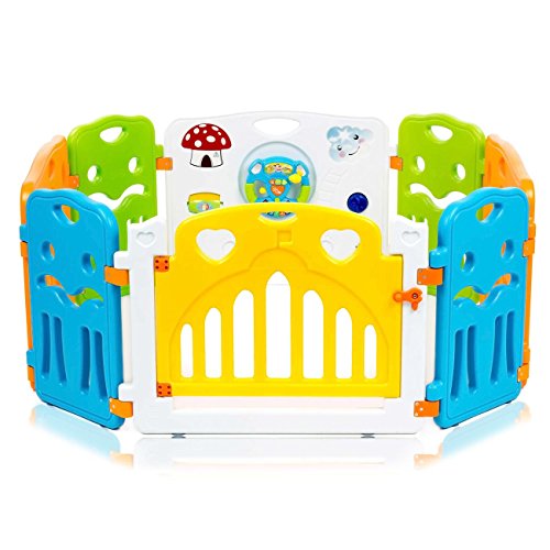 Baby Vivo PLAYPEN COLORS MADE OF PLASTIC WITH DOOR