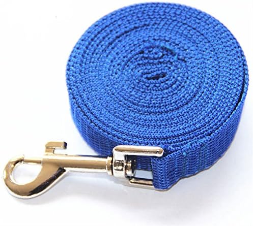 Puppy Pet Dogs Train Obedience Training String Recall Foot Feet Leash chain Lead 6/15/20/30/50/100ft size 100ft (Blue)