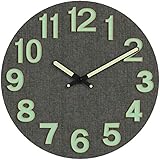 Batteriebetriebene Wanduhr: Für das batteriebetriebene Quarzwerk mit geringer Leistung ist 1 AA-Batterie (nicht im Lieferumfang enthalten) erforderlich. 1 Haken zum einfachen Aufhängen.