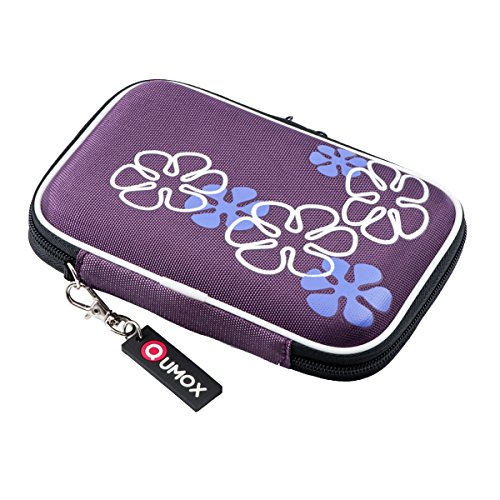QUMOX 2,5" extern HDD Gehäuse / Tasche für tragbare Festplatte Violett