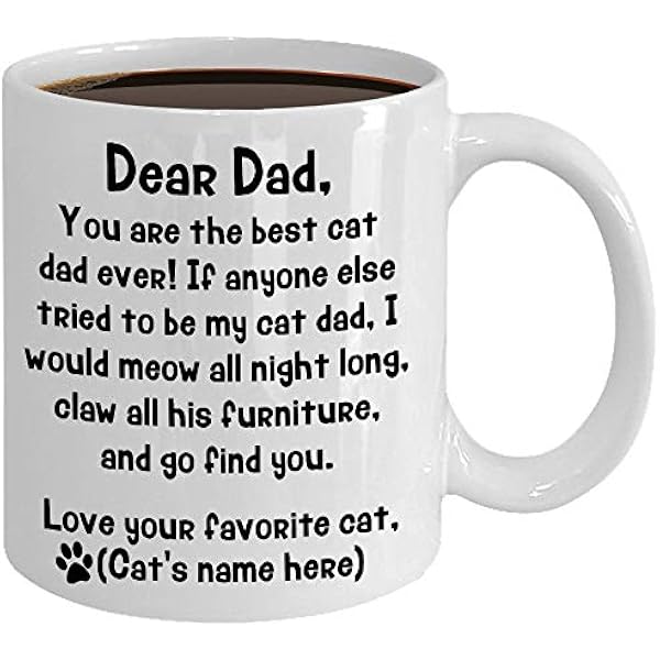 dear cat dad mug
