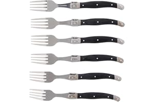 Pradel Excellence - 7210G-6NT - Boîte de 6 Fourchettes - Acier Inoxydable - Manche Gris Marbré - Boîte Vitrine - Élégance et Praticité - Dimensions 25.7 x 16.7 x 2 cm
