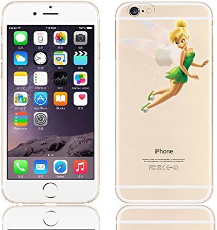 For iPod Touch 5 5th Generation Ultimate Cute Cartoon Transparent Ultra Thin Case Cover Collection with EATMYCASE® wristband (9: Tinkerbell Big)