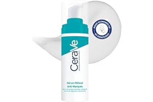CeraVe - Sérum Retinol Anti-Marques - Réduit l'Apparence des Marques Post-Acné - Rétinol + Racine de Réglisse + 3 Céramides - Peaux à Imperfections - 30 ml