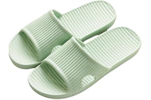 Alitopo Womens and Mens Anti-Slip Slip-on Slippers, Light Weight Flat Slide Sandals Shower Sandals House Soft Flip Flop Shoes for Indoor Home Garden Bathroom Poolside