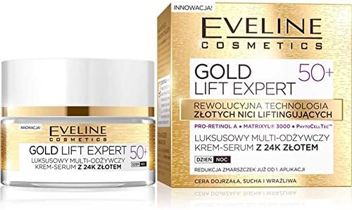 Eveline Cosmetics GOLD LIFT EXPERT Day and Night Face Cream 50ml 50+ Anti-wrinkle Lifting Solution