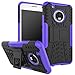 Produktbild SsHhUu Motorola Moto G5 Plus Hülle, Premium Rugged Stoßdämpfung & Staubabweisend Kompletter Schutz Hybrid-Koffer mit Ständer Telefon Kasten für Motorola Moto G5 Plus (5.2") Lila