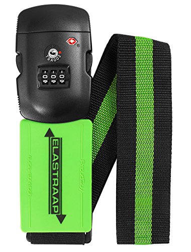 ProudGuy TSA Luggage Straps for Suitcases Non-Slip Extends 114-204 cm Green
