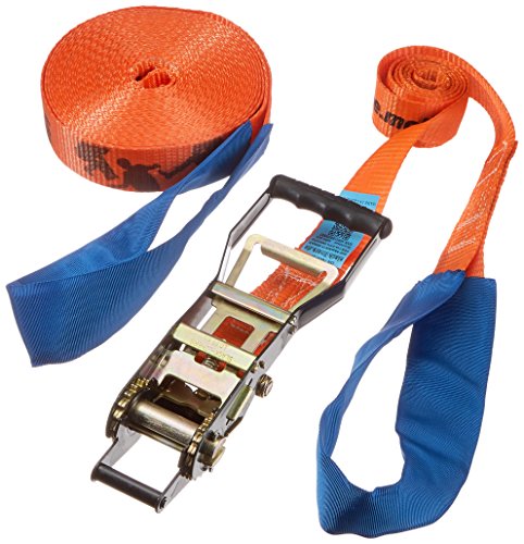 slack-liners - Cuerda clásica para Slackline (50 mm de Ancho, 15 m de Largo, Palanca con Tensor)