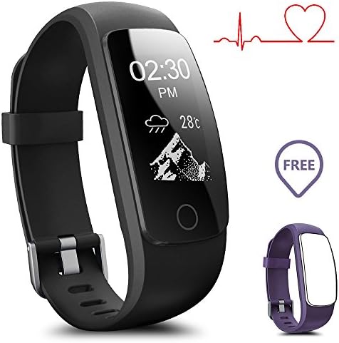 Smart Watch Waterproof IP67 Activity Tracker With Heart Rate Monitor - Fitness Tracker 0.96" OLED Screen Bluetooth 4.0 Pedometer Smartwatch Wireless USB charging Wristband Bracelet with Weather Forecast