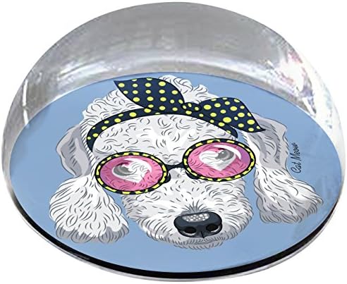 Forever Crystal "Retro Bedlington Terrier" Pet Memorial Magnet