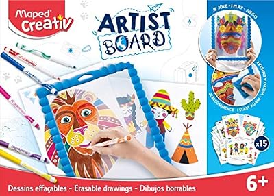 MAPED Creativ - Kit Dessins Effaçables"Tour du Monde" - Loisirs Créatifs enfants - Ardoise transparente