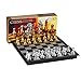 Produktbild Faltende magnetische Reise Schach Set von MAZEX für Kinder oder Erwachsene Schach Brettspiel (9.8X9.8X0.8 Inch, Gold&Silver Chess Pieces)