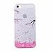 Produktbild iPhone 5 5S SE Hülle, Chreey Glitzer Handyhülle Niedlich Mode Süß Temperament Muster Weiche TPU Silikonhülle Skin Case Ultra Dünn Kratzfest Hülle Backcover [Plum Blume]