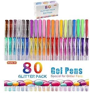 Lineon Gelstifte Set 100 Farben – 50 Stifte + 50 Nachfüllungen – Glitzer, Neon, Metallic – Für Malbücher Erwachsene