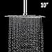 Produktbild SunJas XXL Kopfbrause Regendusche Regenbrause Regenduschkopf Duschkopf 360 Grad drehbar Edelstahl 304 rostfrei Ultradünn Quadratisch 10 Zoll Spiegeleffekt Hochglänzend