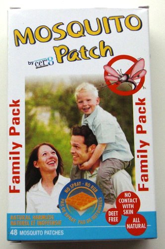 deet free mosquito patches in a family pack of 48