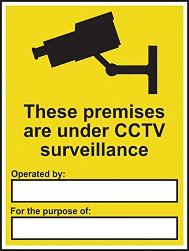 These premises are under CCTV surveillance self adhesive vinyl 300 x 400mm self adhesive label