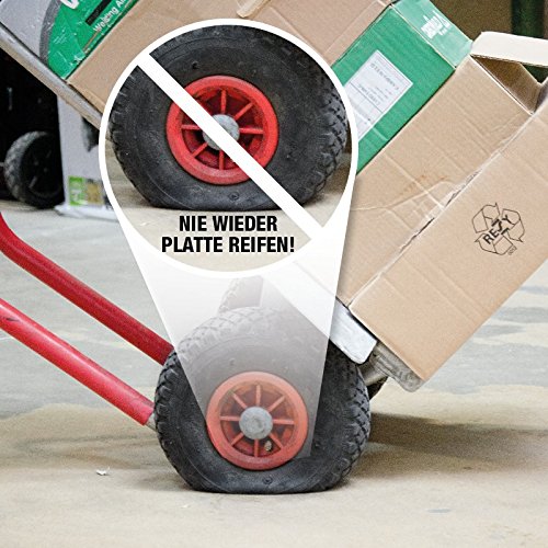 Pannensicheres Sackkarrenrad mit Kugellager PU Cross 260, 260x85x20 mm, Vollgummi, Ersatzrad Sackkarre, Stück:1 Rad - 8