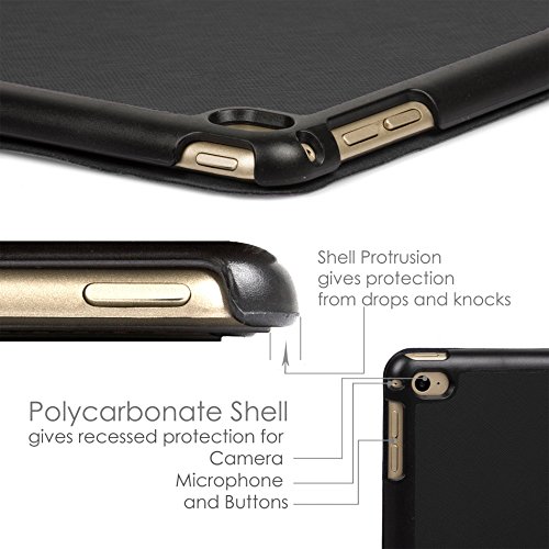 Forefront Cases® Neue Origami Hülle Tasche Case Cover für Apple iPad Mini 4 4th Gen September 2015 – Rundum-Geräteschutz und intelligente Auto-Sleep-Wake-Funktion inkl. Eingabestift und Displayschutz - 7