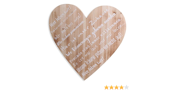 Levandeo Herz Wandbild 74x73cm Echtholz Familie Spruche Deko Holzschild Amazon De Baumarkt