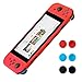 Produktbild Nintendo Switch Silikon Hülle - Morbuy Tasche Soft Anti-rutsch Protective Skin Case Cover & Joystick Kappen für Nintendo Switch (Rot)