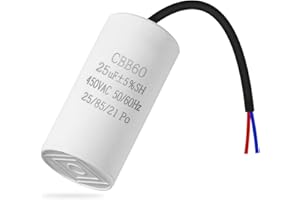 CBB60 450v 25uf 50/60HZ Condensador de arranque,Capacitor,Condensador de supresión,Condensador de microfaradios con cable ANGEEK
