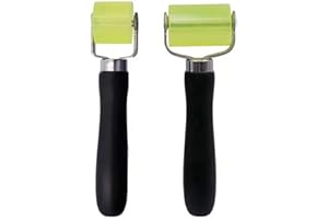 ANBOO 2 rodillos de presión, rodillo de presión, rodillo de presión, rodillo de presión manual, rodillo de presión de goma, rodillo de silicona para bordes (grande + pequeño)