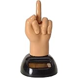 outoftheblue Mittelfinger Solarfigur - Stinkefinger Solar Figur Wackelfigur