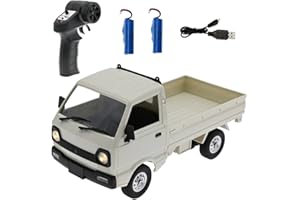 ZYZYZK IPOT RC mini samochód ciężarowy, WPL D12, 1/16 2,4 GHz, elektryczny minivan dla dzieci i dorosłych - podwójna bateria