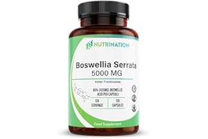 NUTRINATION Boswellia Serrata Capsules 5000mg | Market-Leading Boswellic Acid 425mg Per Capsule | 4-Month Supply - 120 Capsules | Joint and Inflammation Support | Vegan, Non-GMO and Third-Party Lab Tested