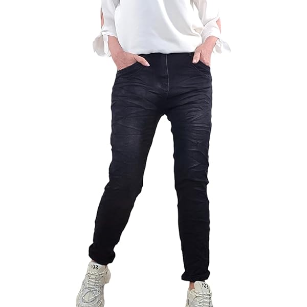 Karostar Dames Jogger | Lange jeansbroek van zacht sweat denim | Slip-on broek van sweat stof | Athleisure broek, chocolade, 3XL