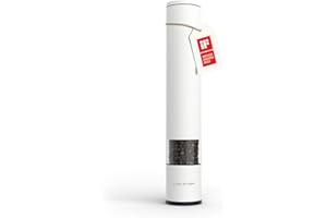 LARS NYSØM Salt Pepper Mill Manual with Adjustable Ceramic Grinder from coarse to fine I Design Spice Mill (Pure White)