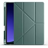 حافظة متوافقة مع الأجهزة اللوحية Samsung Galaxy Tab S10 Lite / S10 Fe / S9 Fe مقاس 10.9 بوصة &ndash; غطاء ذكي مغناطيسي، قلم مقسم، قابل للطي
