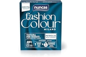 Nuncas Fashion Colour Milano - Bleu Canard - Kit de teinture textile - Prêt à l'emploi avec lessive post-traitement (180 g - 75 ml)
