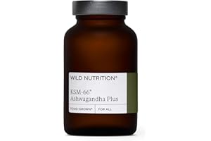 WILD NUTRITION Food-Grown® Ashwagandha KSM 66 Plus | Ethically Sourced Ashwagandha Capsules to Support Mind and Body | Tablets to Support Stress and Anxiety | 60 Capsules
