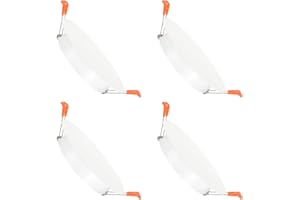 PATIKIL 135mm / 5.3" Diameter Metal Ceiling Hole Cover Plate, Downlight Hole Trim Wall Mount Decorative Cap Access Panel for 4.2-4.9inch Round Ceiling and Wall Openings, Matte White