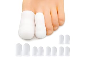 LONSVTTU 10 Piezas Protectores de dedos del pie Protector Dedos Pie Transpirable, Protector De Dedo Del Pie De Gel Para Ampollas Callos Alivio Del Dolor De Fricción y Mucho Más.