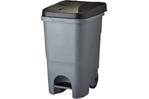 ROSSIGNOL Poubelle mobile à pédale idéal pour le tri 60L - ROULY