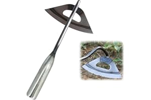 KKPLZZ Azada Hueca endurecida Totalmente de Acero, Azadas de jardín para deshierbar Mango Largo, Herramientas de deshierbe de jardín, deshierbe fácil y aflojamiento del Suelo para Plantar hortalizas