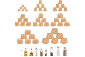 FAMCUCHE Lot De 48 Bouchon Liege Naturel Pour Le Bricolage, 8 Tailles Bouchon En Liege Bouchons De Liège Les Verres à Vin, Les Verres à Bière, Les Loisirs Créatifs, Les Travaux Manuels.